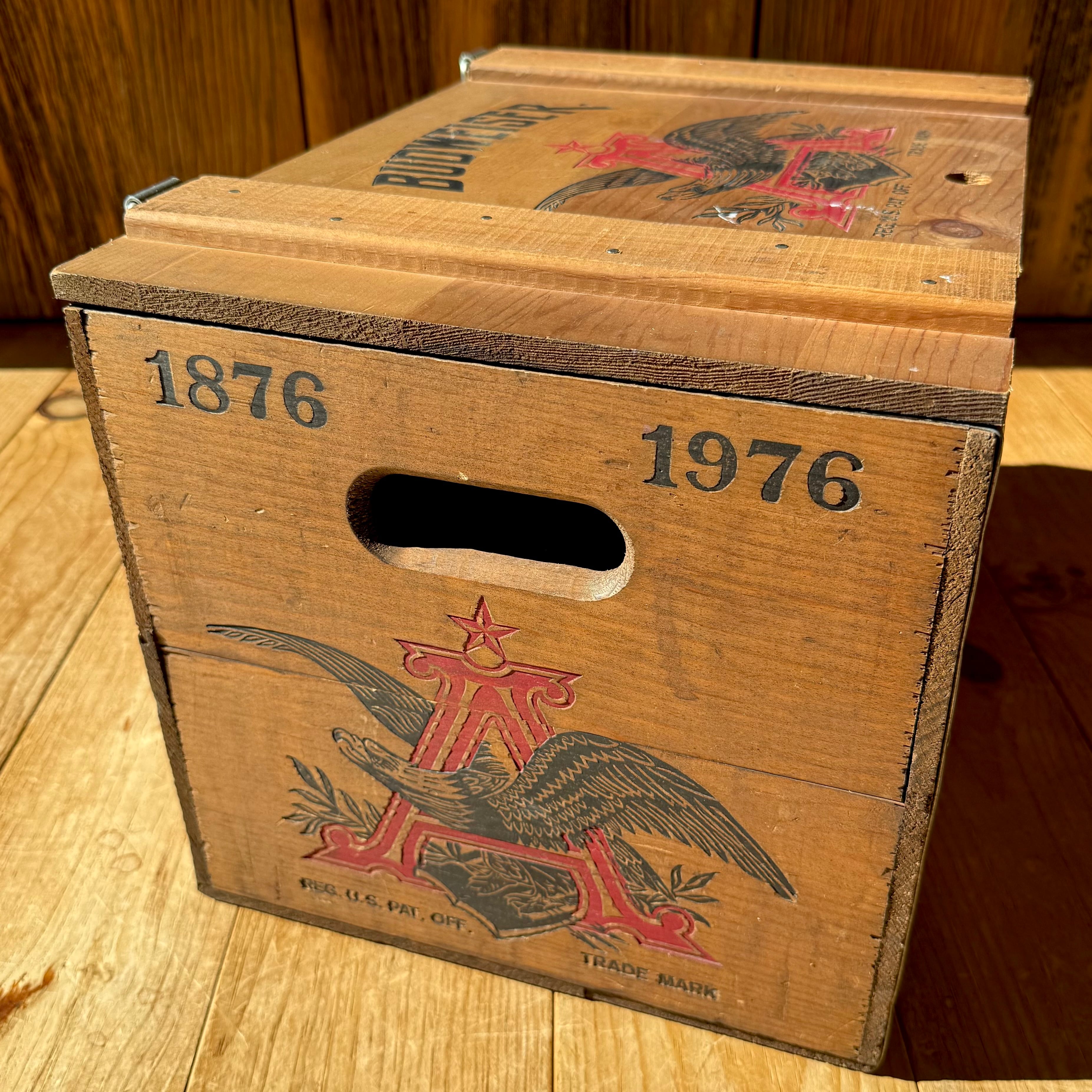 Vintage BUDWEISER Wood Box 木箱 バドワイザー 収納 ディスプレイ