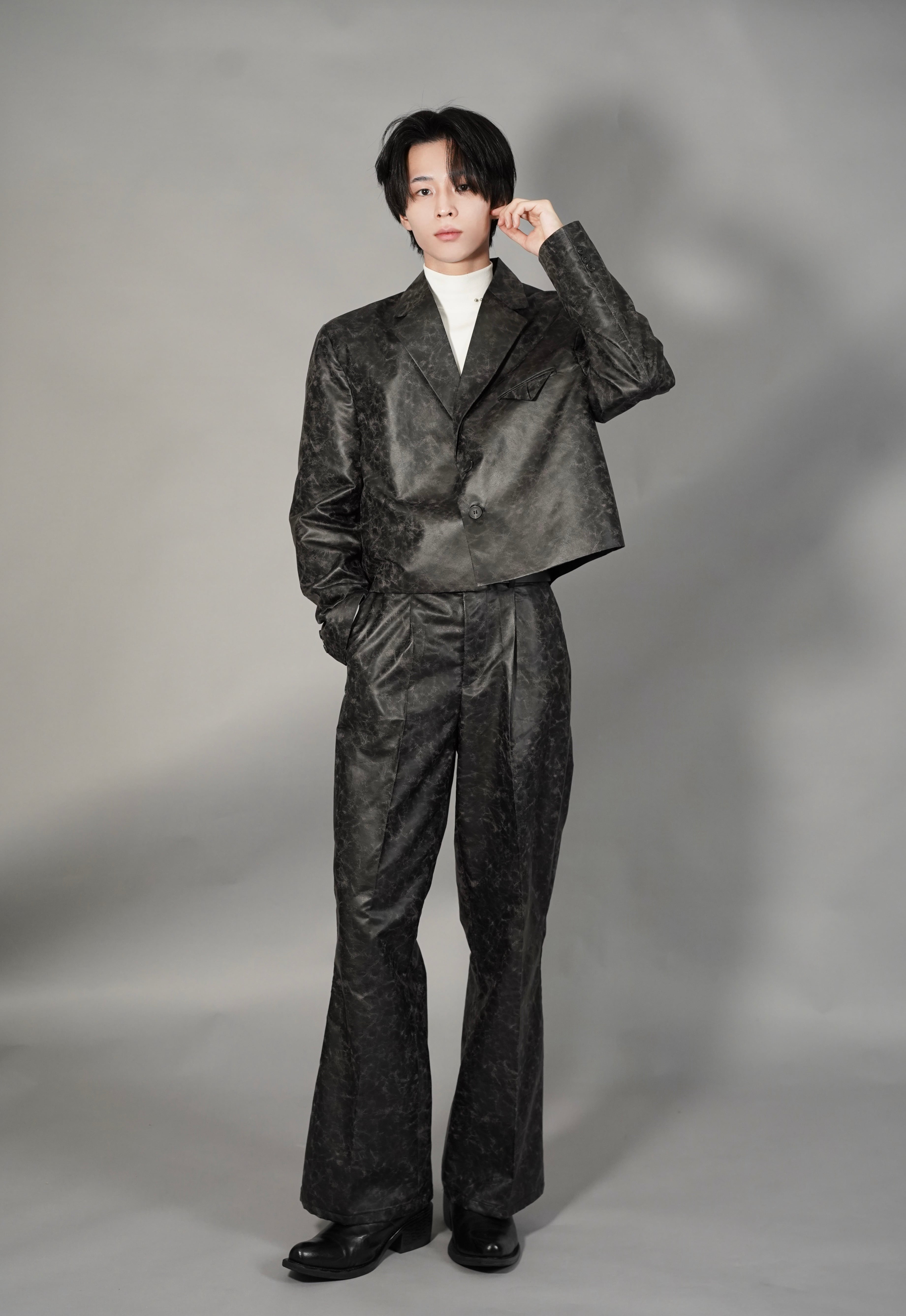 ALUDE SELECT】vintage pu leather set up | 【ALUDE】韓国メンズ