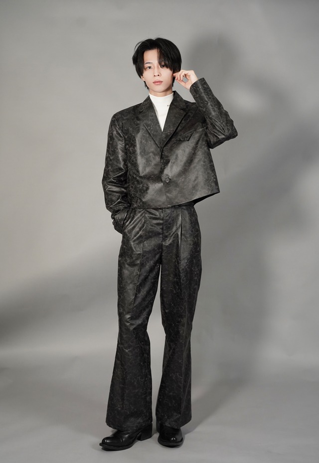 【ALUDE SELECT】rock zip pu leather pants