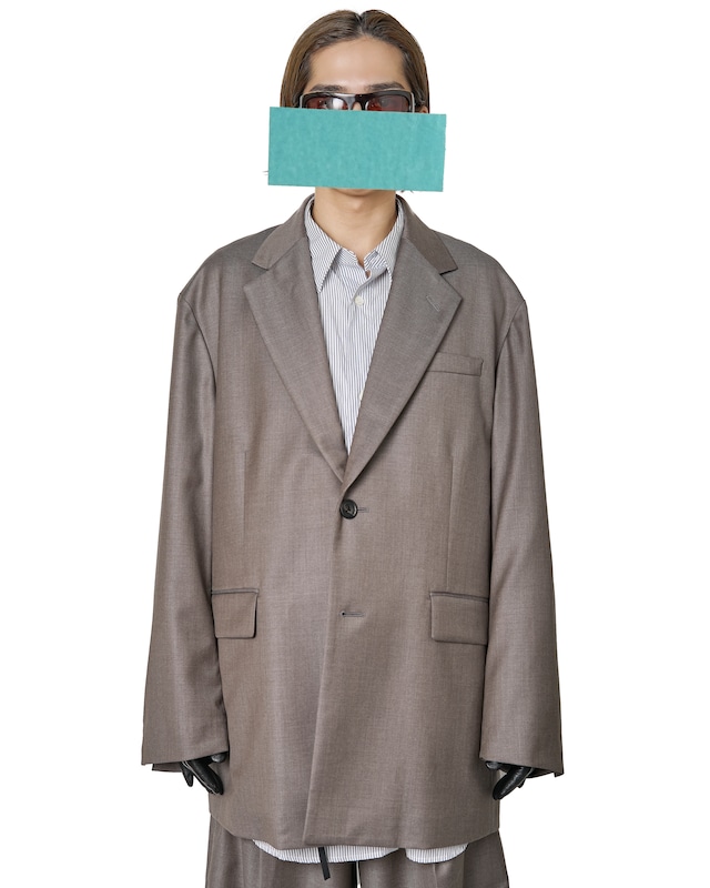 ssstein "EXTRA FINE WOOL OVERSIZED SINGLE BREAST LONG JACKET〔GREYGE〕"