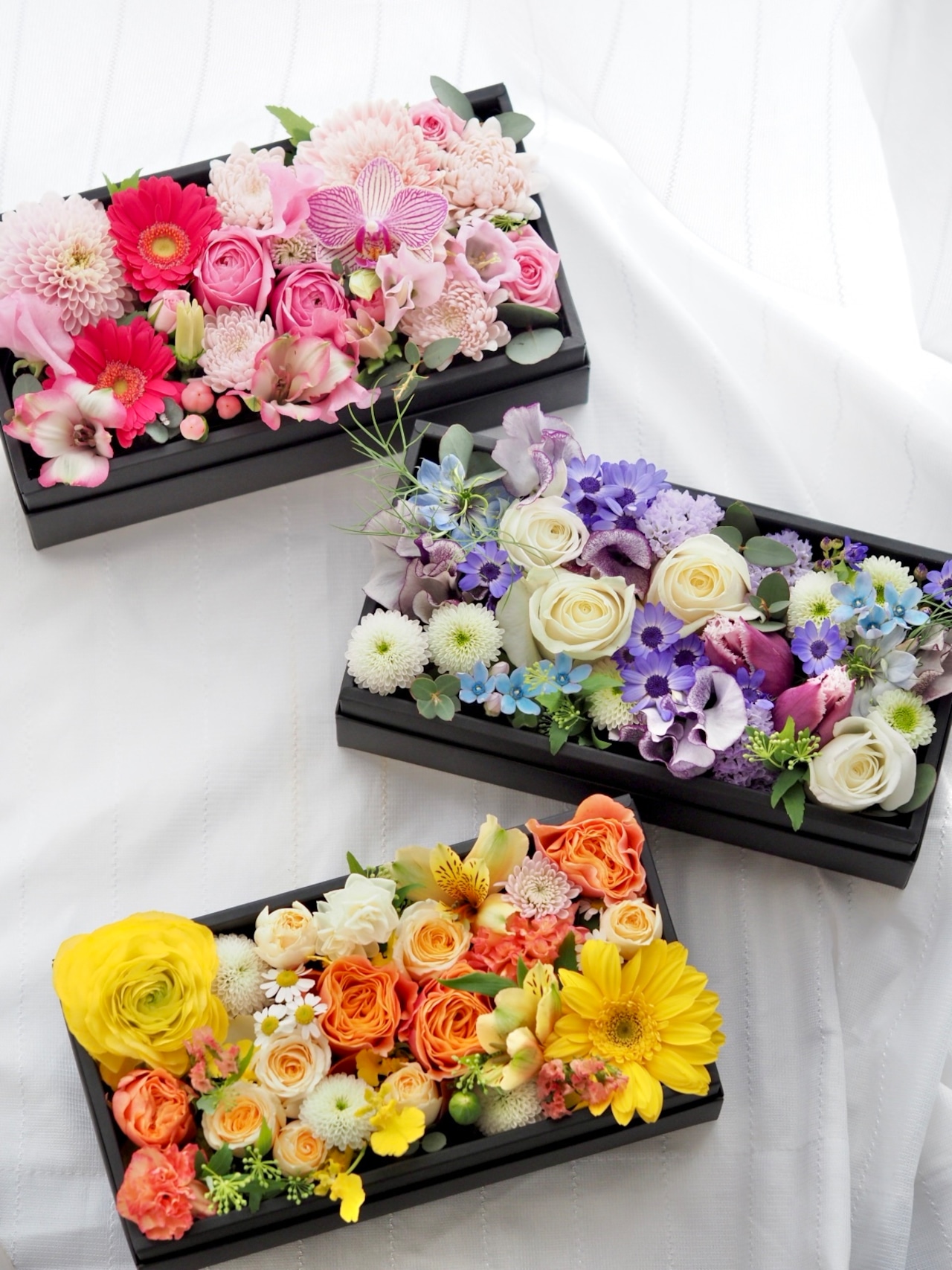 サプライズのボックスアレンジメント(M)