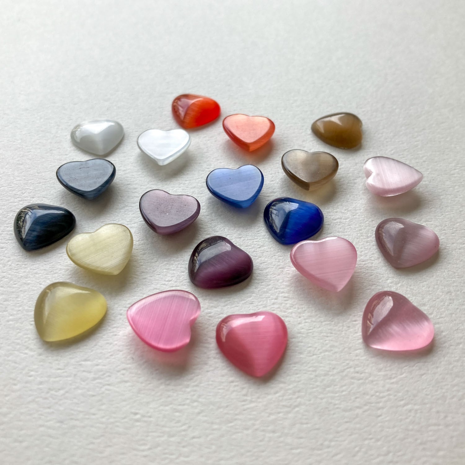 再入荷〉ハートカラーガラスカボション | Dua-アクセサリーパーツショップ