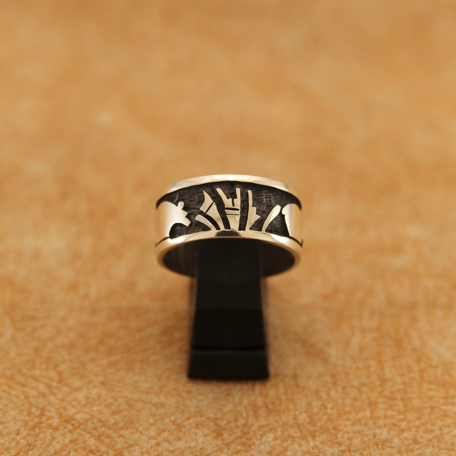 ホピ族 17号 Willis Humeyestewa 作 シルバーリング #15 インディアン