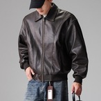 Open Collar Hip-Length Zip-Up Jacket ◇H0908