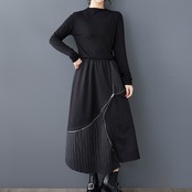 イレギュラー ジップ ロングスカート 00027