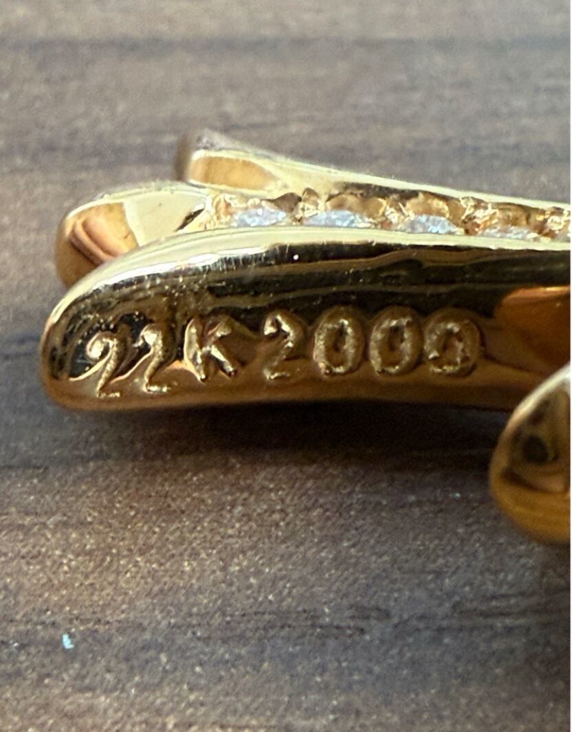 CHROME HEARTS クロムハーツ 22k ダイヤ タイニー CHクロス ネックレス