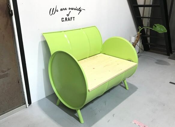 待望のセット販売！］ドラム缶リメイク テーブル&ソファセット