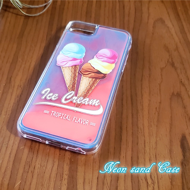 「アイスクリーム」ネオンサンドケース（iPhoneのみ対応）#sc-0078-ns【受注生産・通常5〜6営業日発送】