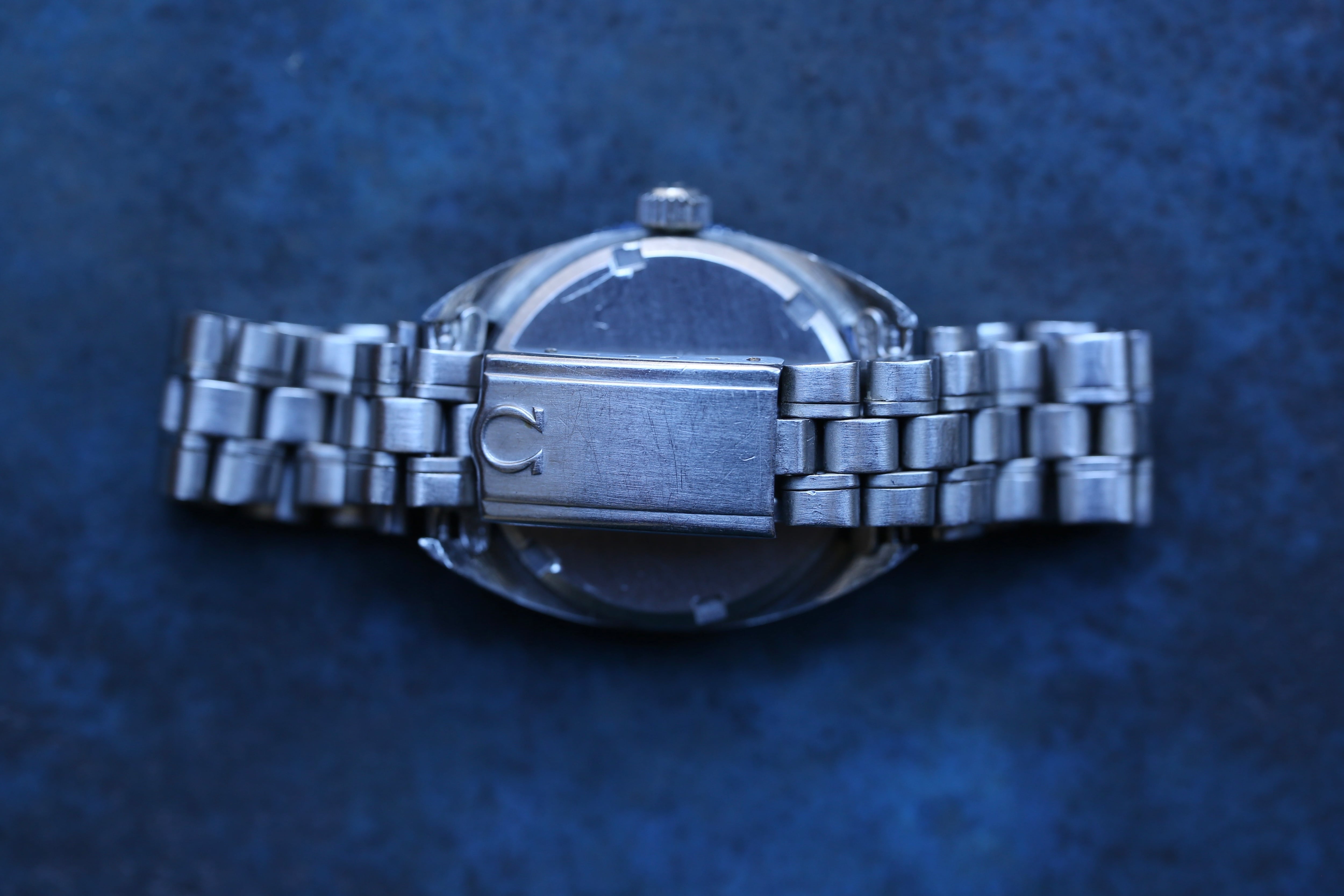 OMEGA】1969 シーマスター120 ボーイズサイズ ”ブルー” 手巻き 3連純正