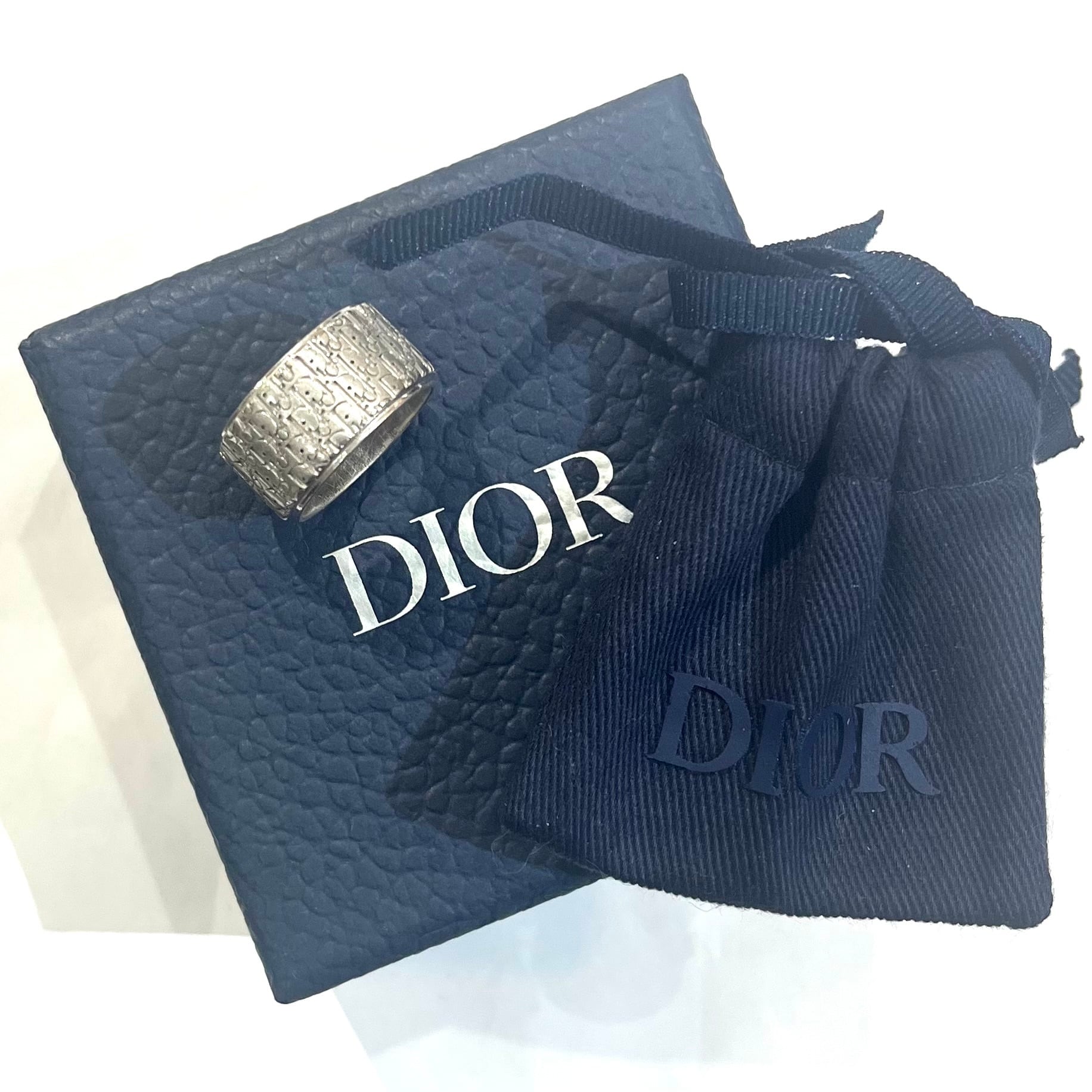 DIOR】Christian Diorオブリーク シグネットリング／スターリング