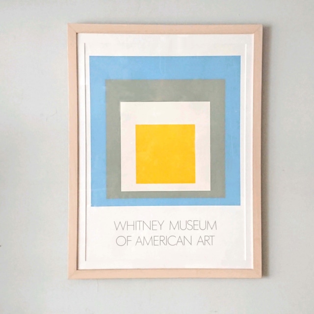 Josef Albers/ヨゼフ・アルバース ”HOMAGE TO THE SQUARE” Whitney Museum 1972 シルクスクリーン ポスター 額装