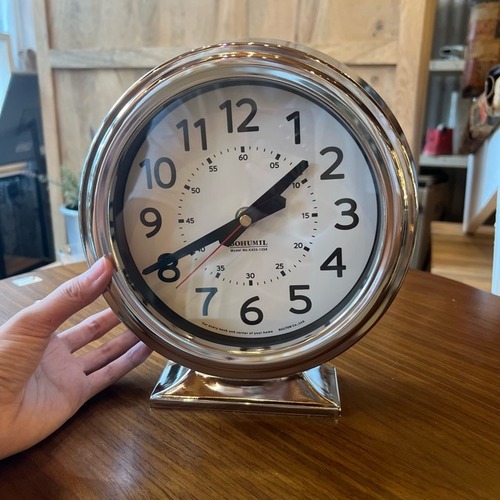 BOHUMIL CLOCK CHROME　ボフミル クロック　スタンドクロック　置き時計　寝室