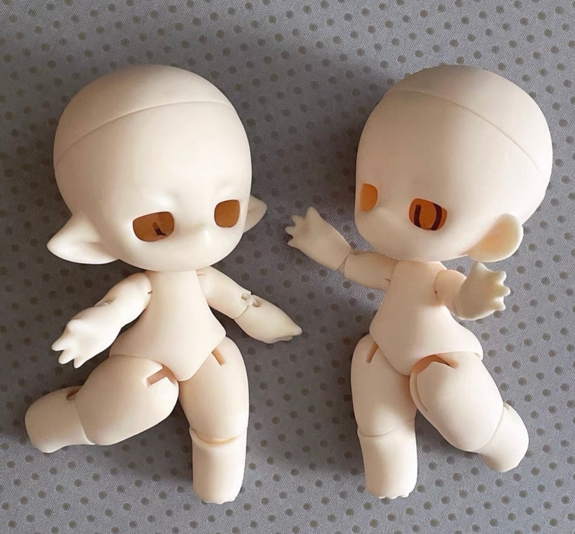 ヘッドあり！メイクなし！ 7.5cm BJD 1/8 1/12 3D 球体関節人形 本体