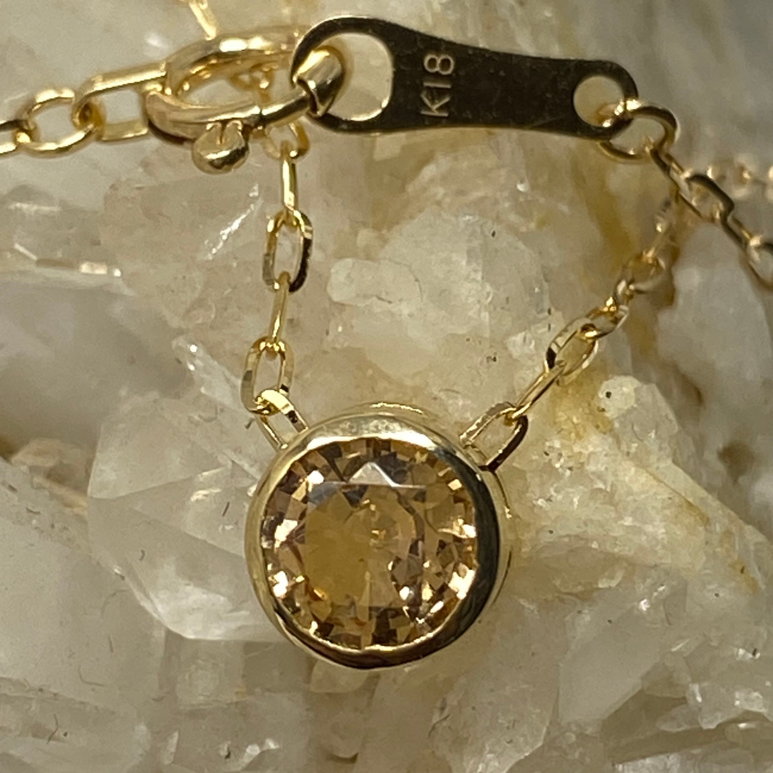 K18YG AU750 18金 天然ガーネット スタッドピアス (計0.17ct