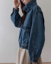 Denim oversized casual Jacket L0029