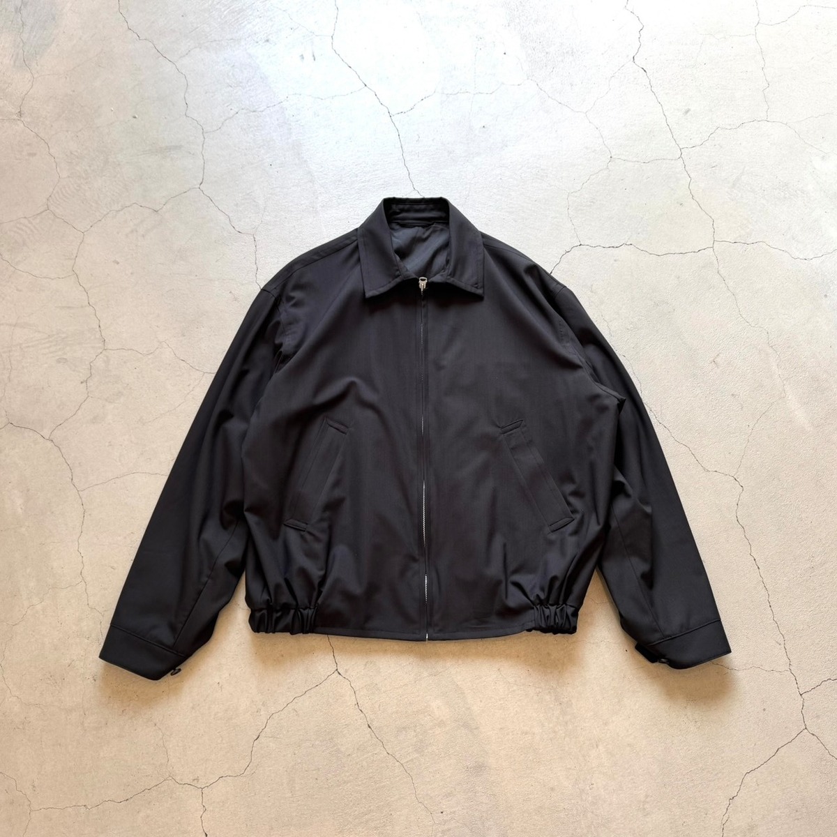 KAPTAIN SUNSHINE Wool Poplin Zip Blouson | brownriver