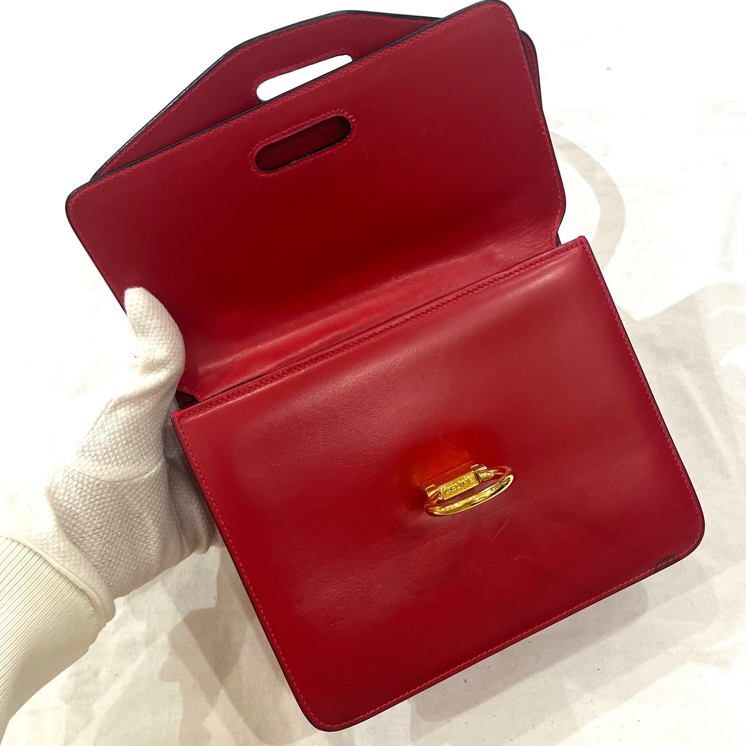 CELINE】2259 セリーヌヴィンテージ二重蓋 Wフラップ レザー