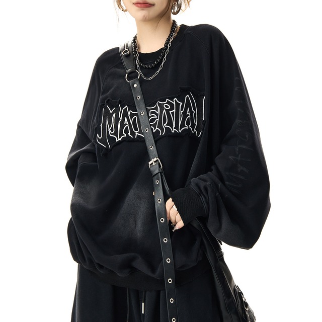 vintage wash grunge logo sweatshirt　ヴィンテージウォッシュグランジロゴスウェットシャツ　J0779
