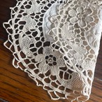 ドイリー　生成り色　花瓶敷き　刺繍　ドローンワーク　ナチュラルカラー 12CLda19-3