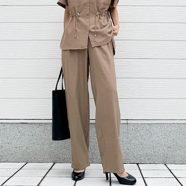 【セットアップ対応アイテム】ポプリンテーパードパンツ