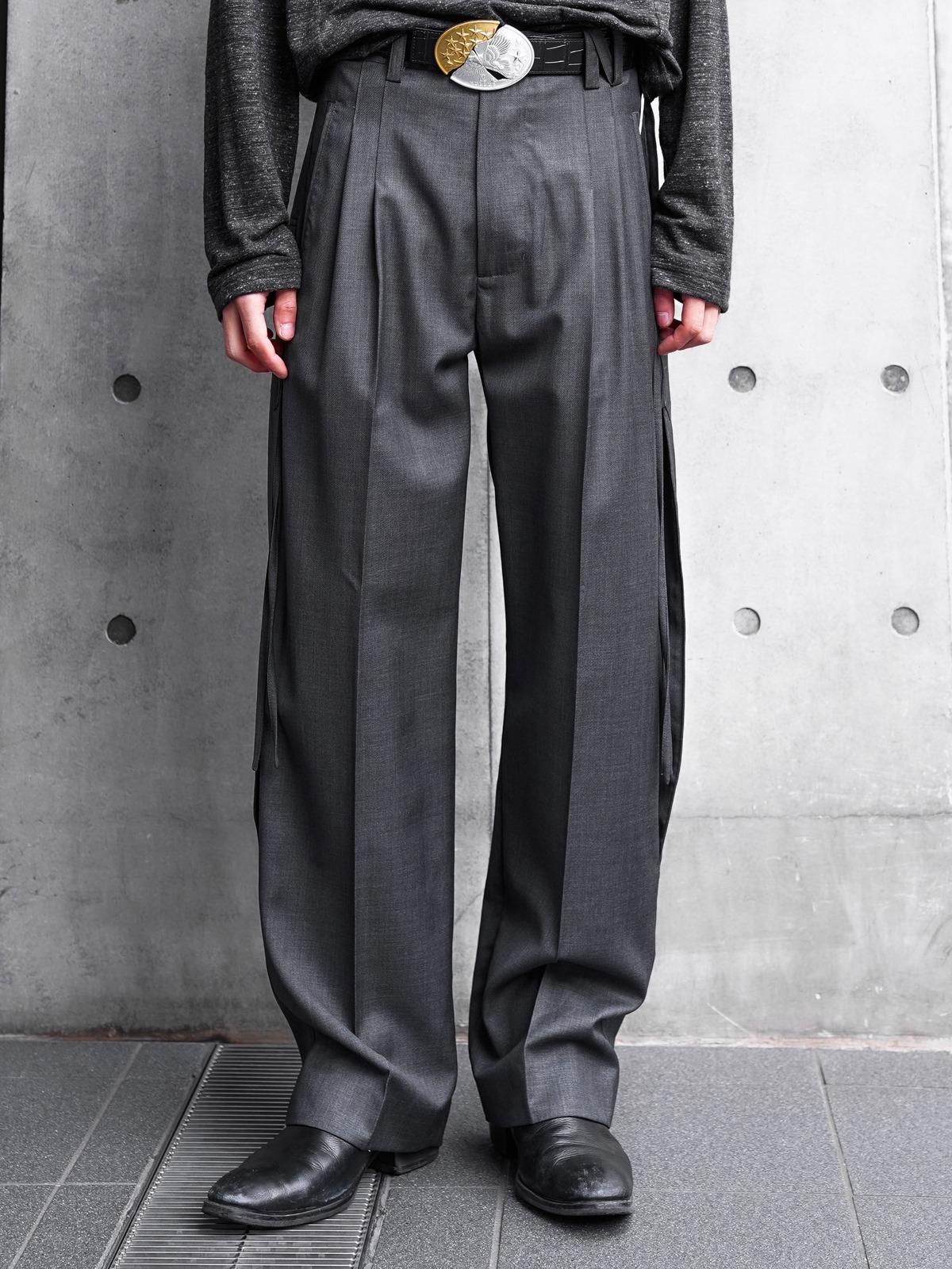 NULLUS SS26 Straight Pleats Trousers | hypeofficial