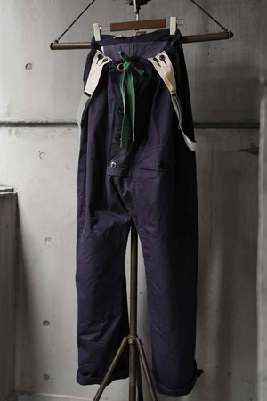 90's "ROYAL NAVY" Ventile Over Trousers with Saspenders