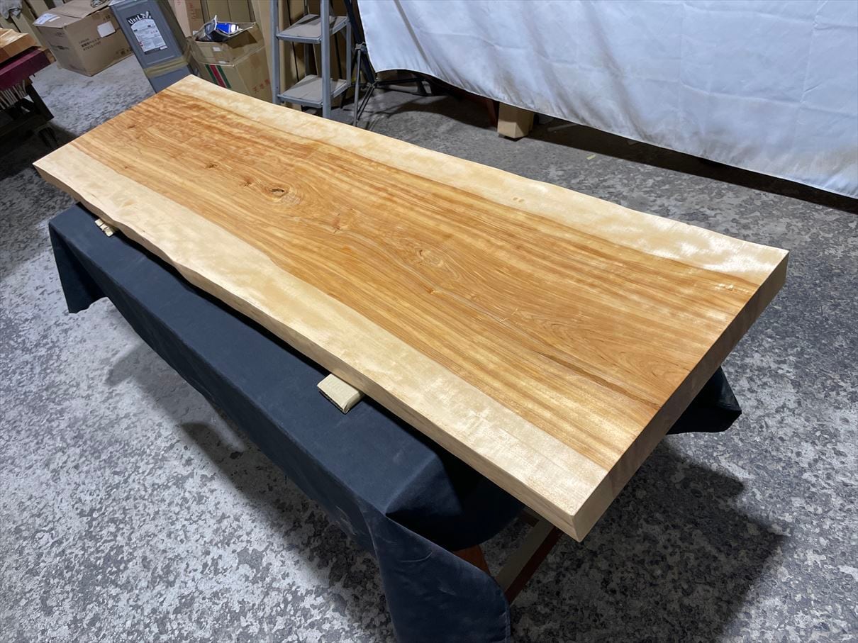 楓M45-1一枚板乾燥材棚板カウンターテーブルDIY耳付天板 楓M45-1一枚板乾燥材棚板カウンターテーブルDIY耳付天板