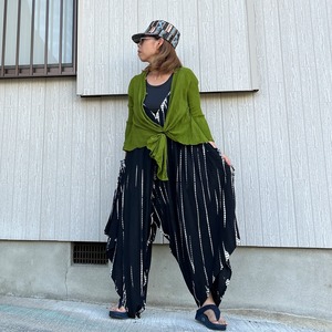 ワンボタンインド綿カーディガン