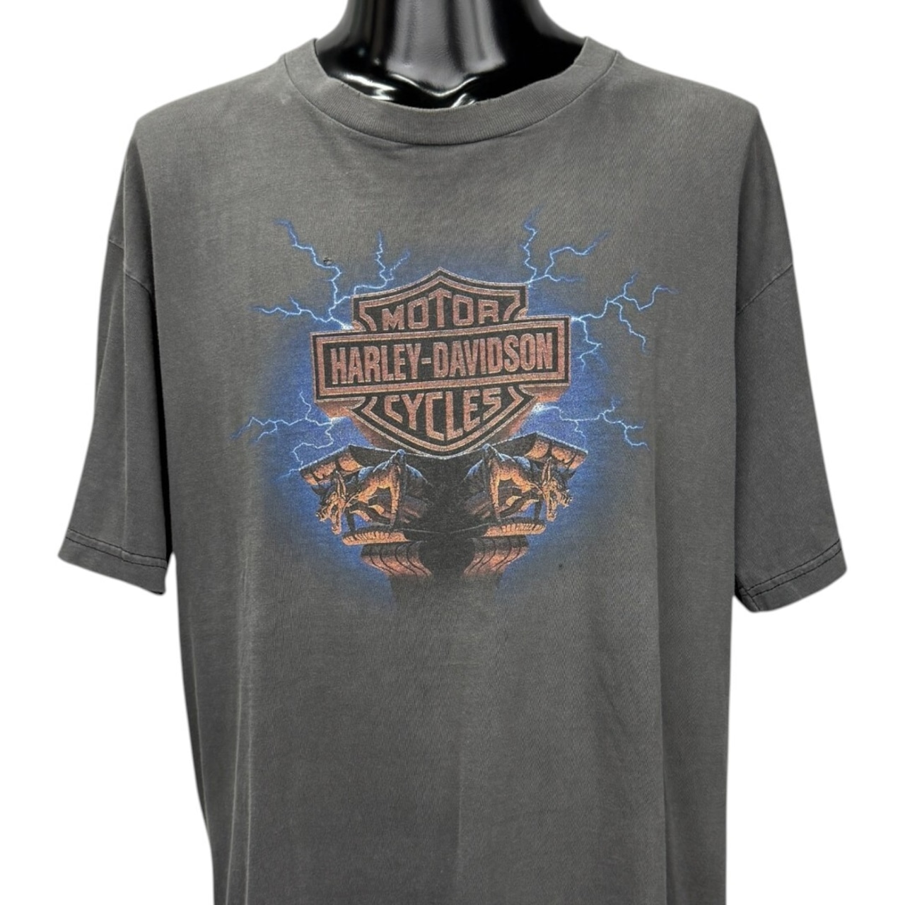 【HARLEY-DAVIDSON】ハーレーダビッドソン "GARGOYLE & LIGHTNING" 90's Vintage Tシャツ
