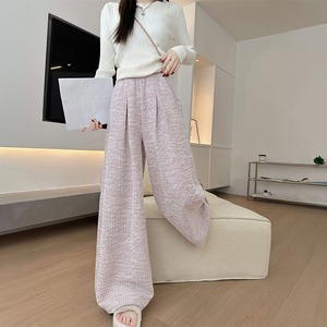 ワイドパンツ ハイウエスト レディース 秋冬 韓国 ゆったり シンプル 大人 カジュアル ストリート リラックス 動きやすい ダンス 運動 ウエストゴム 大人可愛い 大人女子