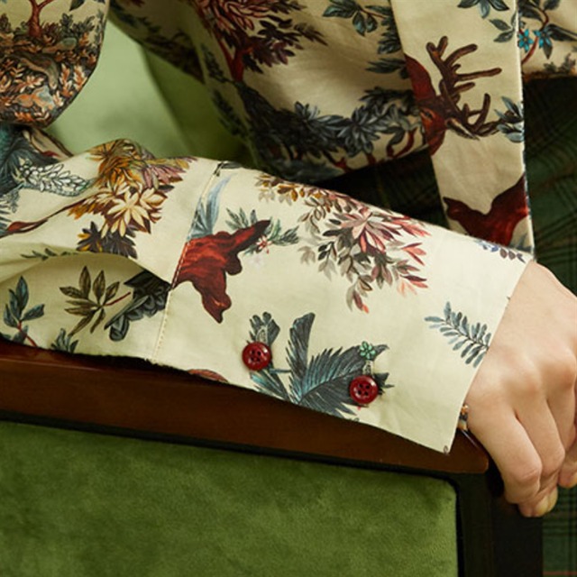 ロングカラーデザインシャツ　10947