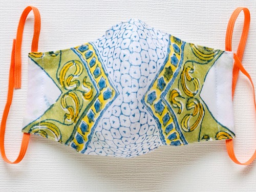 インド綿の幾何学マスクA