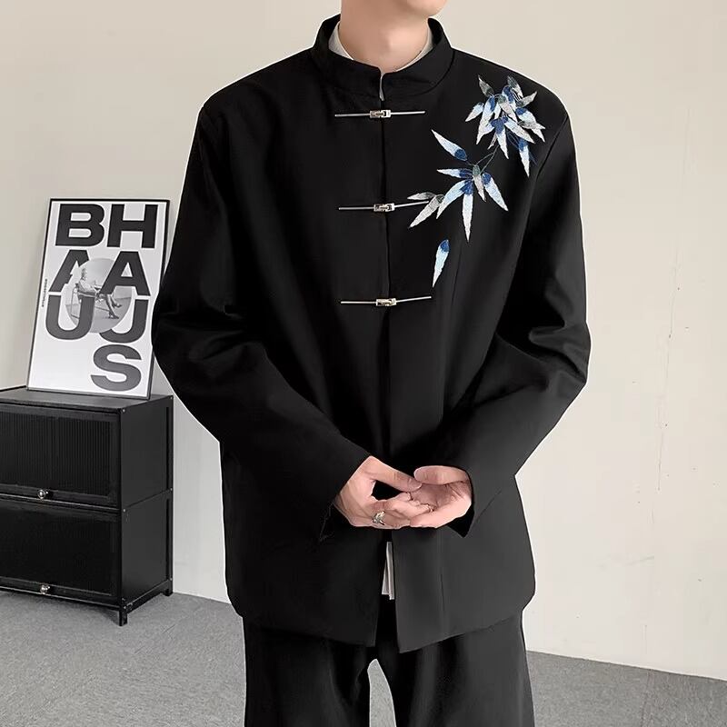 モダン刺繍スタンドカラージャケット 1color MOJ0269