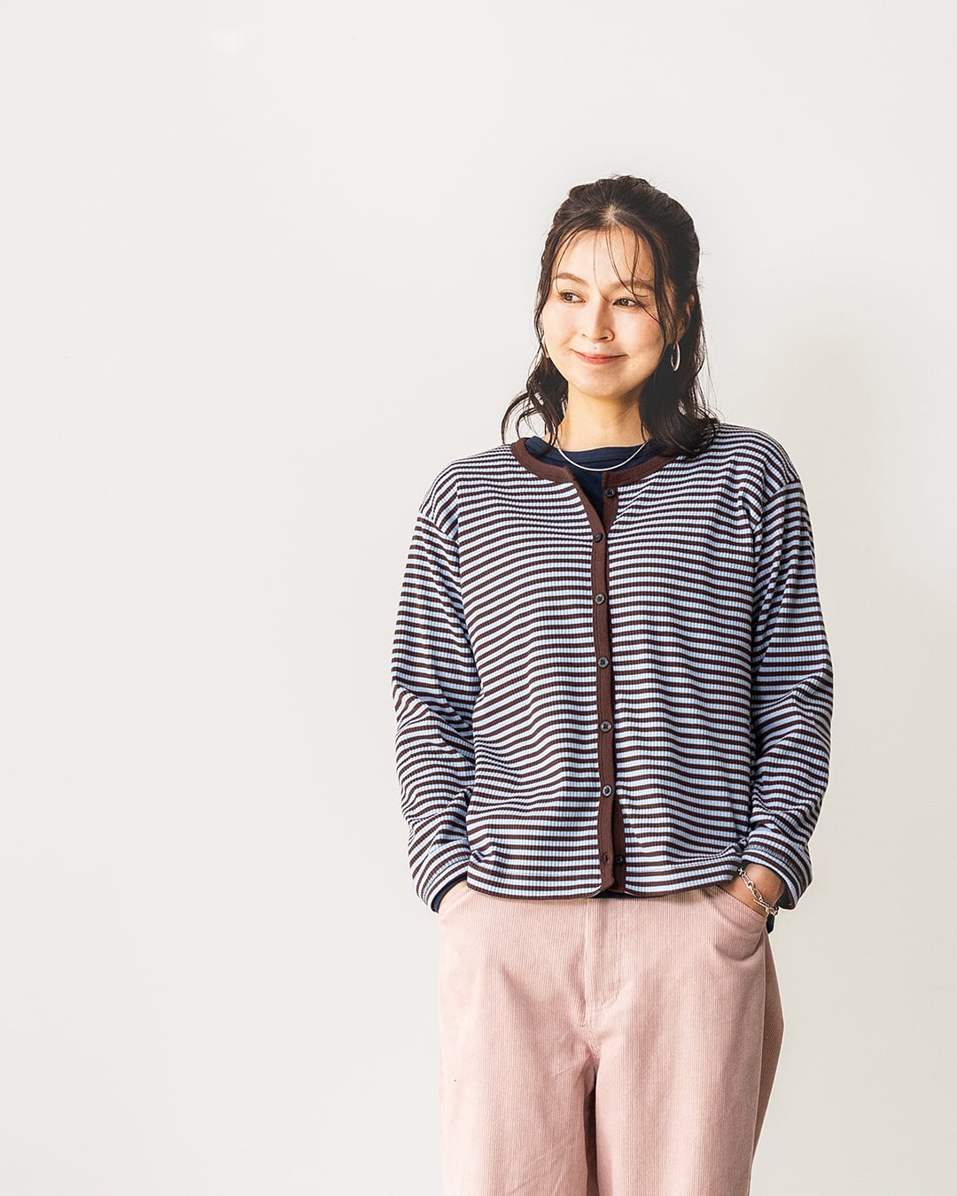 リブ編みカーディガン NIHE5655 | Keitto NORTHERNTRUCK LILASIC