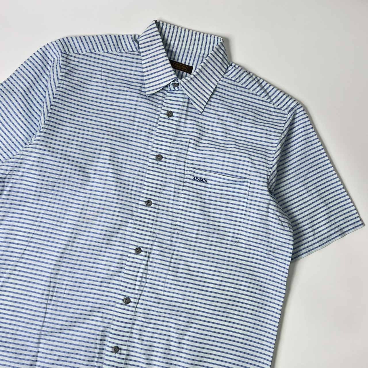 ARAMIS アラミス ボーダー 半袖シャツ L /ブルー系 メンズ