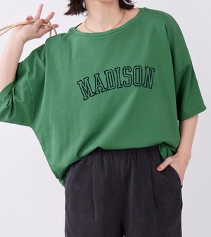"MADISON"ロゴプリントハーフスリーブT-shirt【mica&deal】