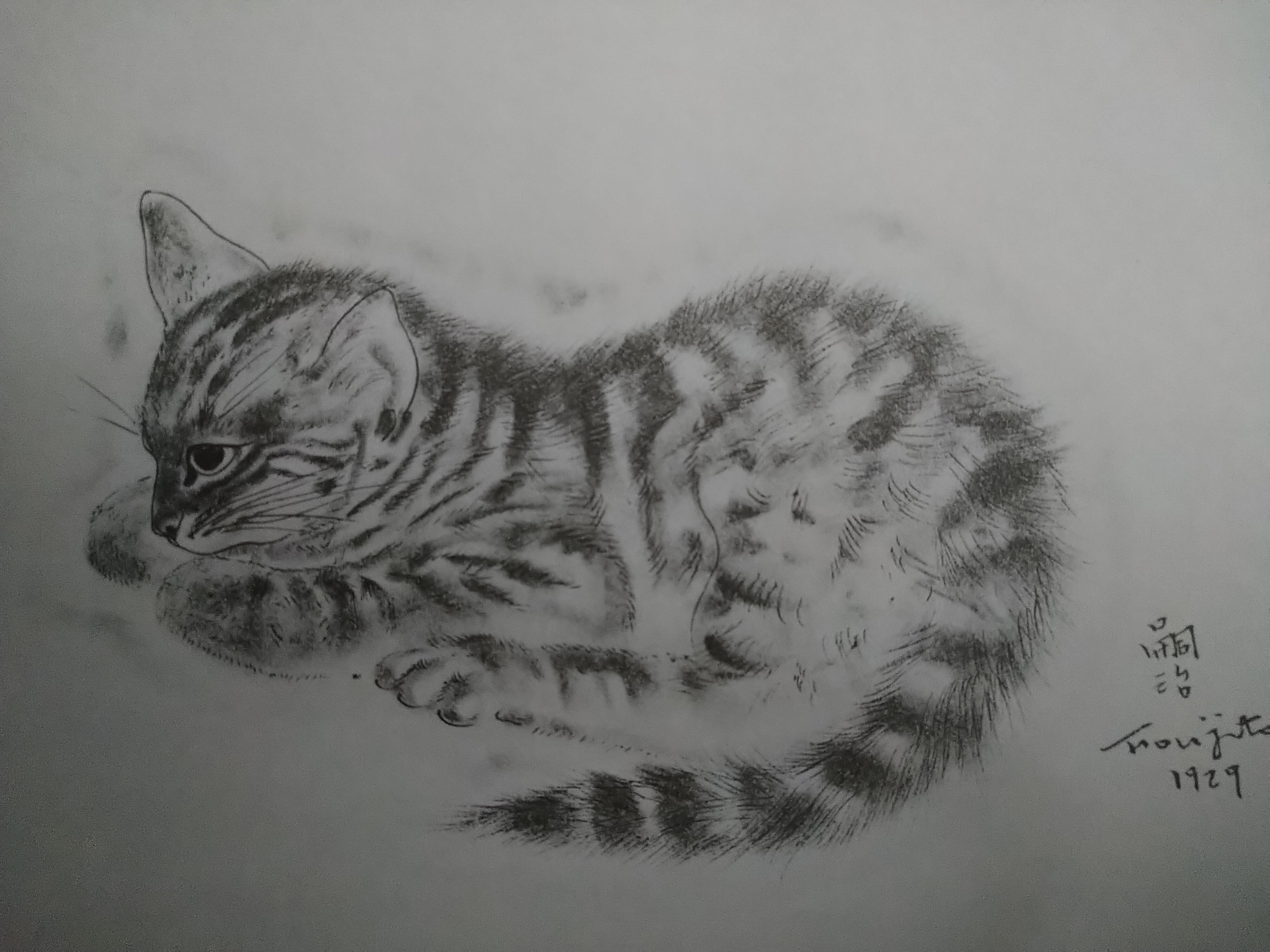 人気作品の追加出品F16 藤田嗣治 a book of cats 1987 F-16藤田嗣治、a book of cats 1987・原本から | Heart art Gallery