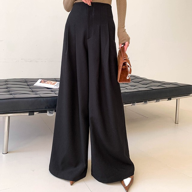 フルレングス ワイド プリーツ パンツ　1col　H10829