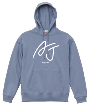 AJ LOGO HOODIE (ACID BLUE)