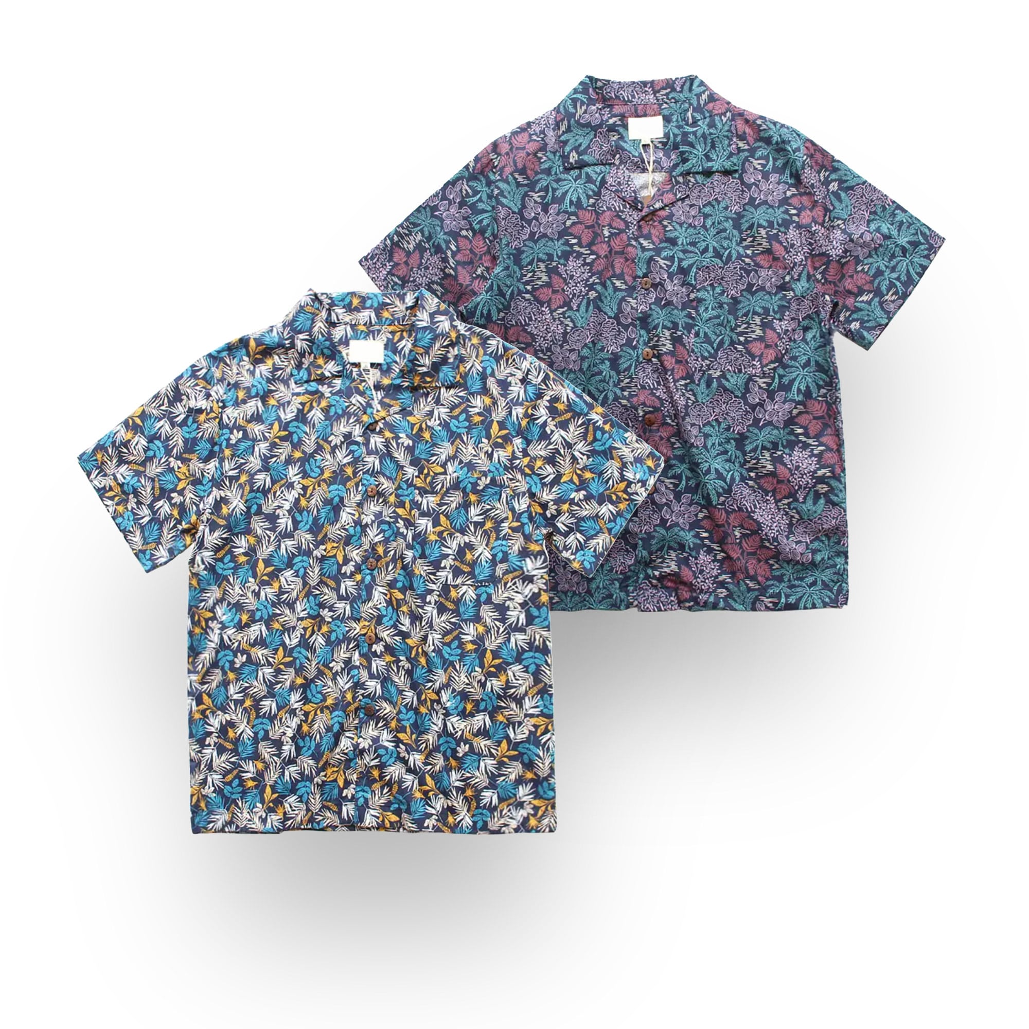 レトロボタニカルパターンシャツ_< 3:color >