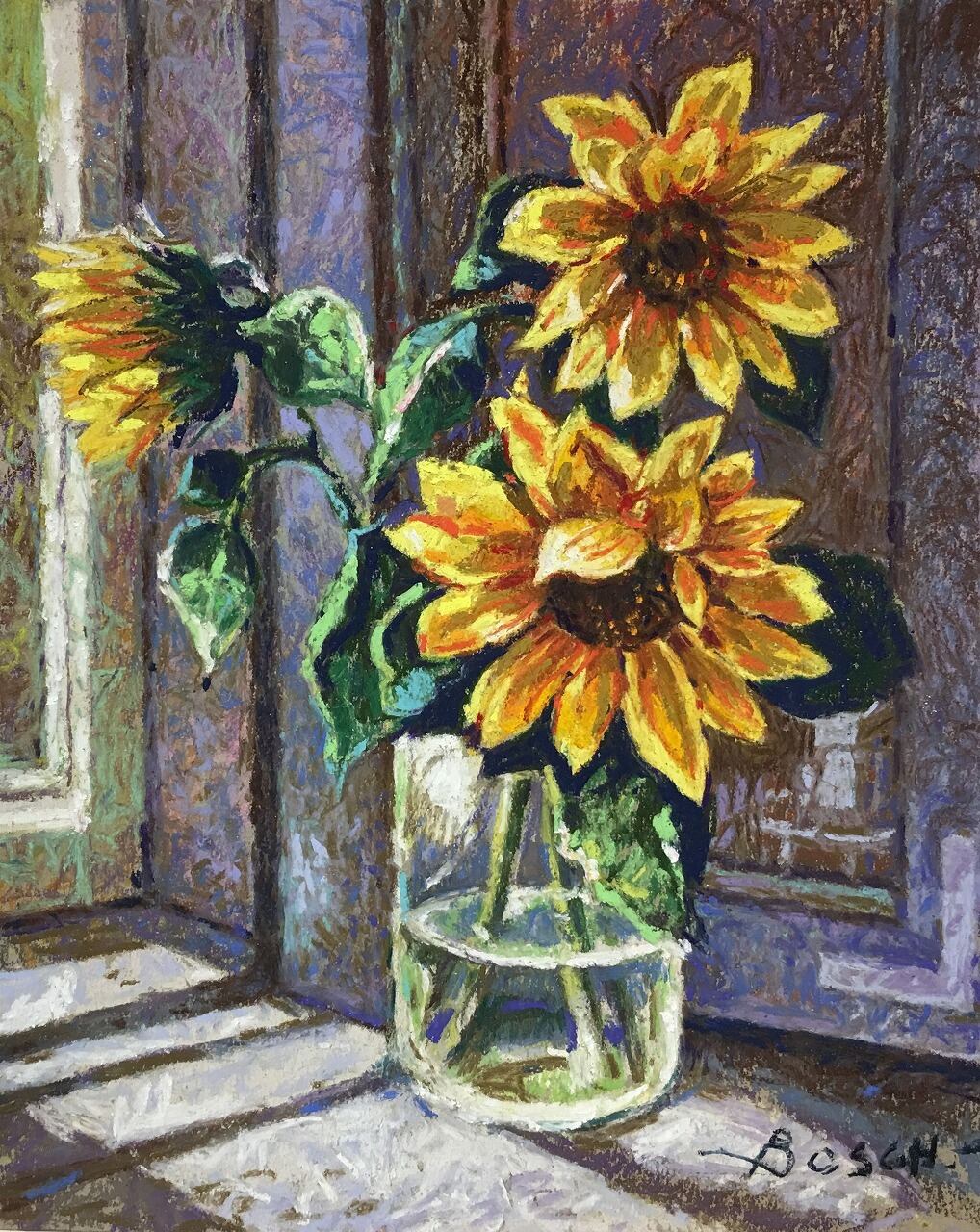 ひまわりとやすらぎのひと時 | Sunflowers 3 | Gallery Enatsu 江夏