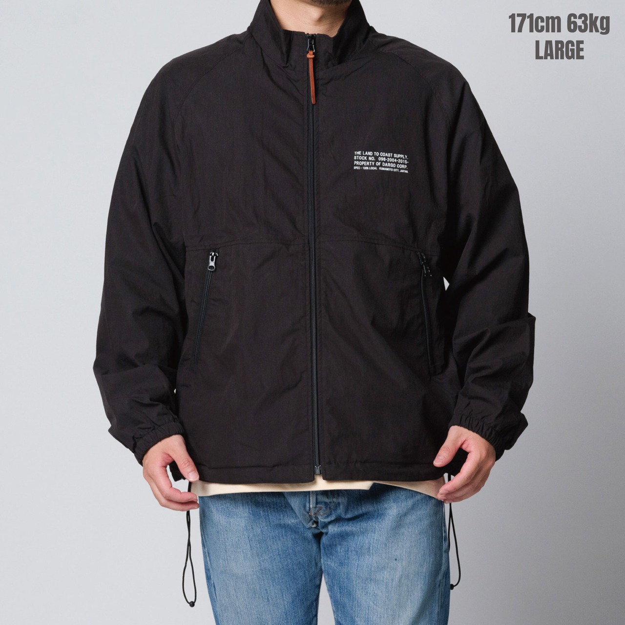 【DARGO】"COTTON / NYLON" Track Jackets（BLACK）