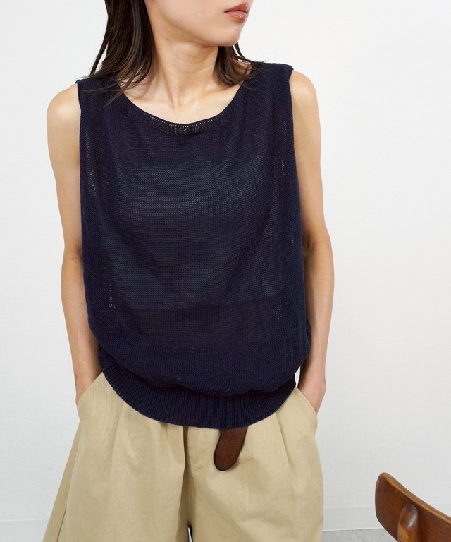 ボートネックノースリニット　5281043 (0710)