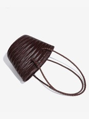 Panier Tressé Woven Leather Tote F0725