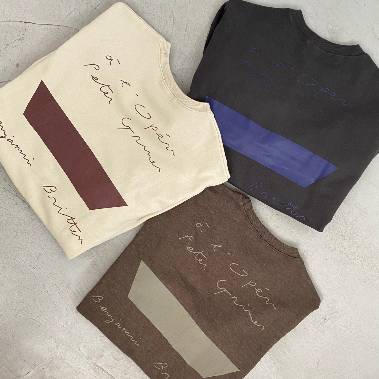 ヴィンテージバックロゴSW チャコール×ブルー