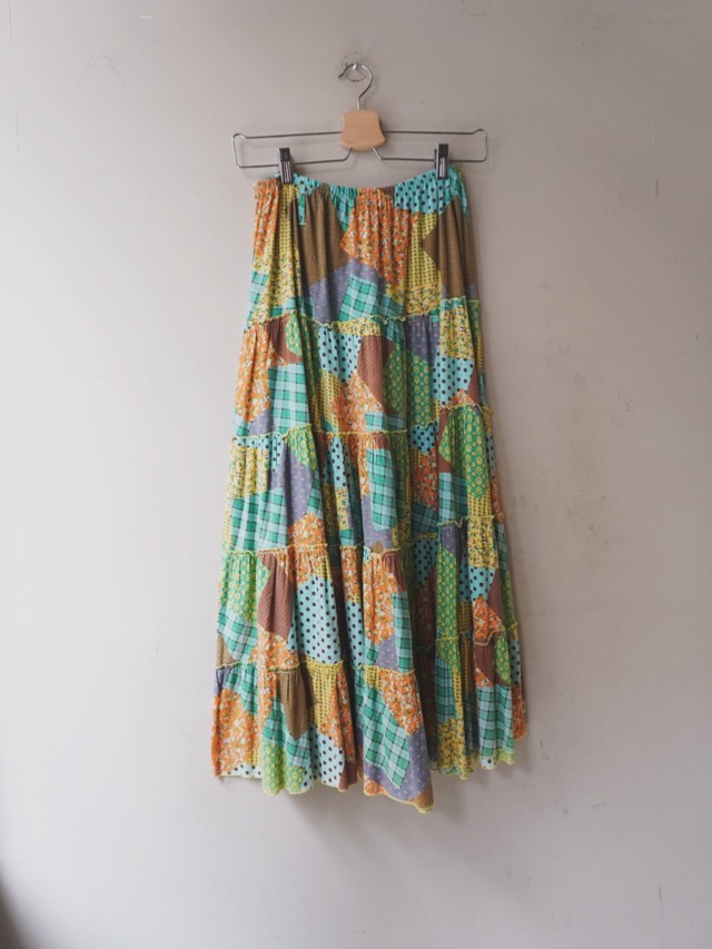 vintage patchwork design skirt