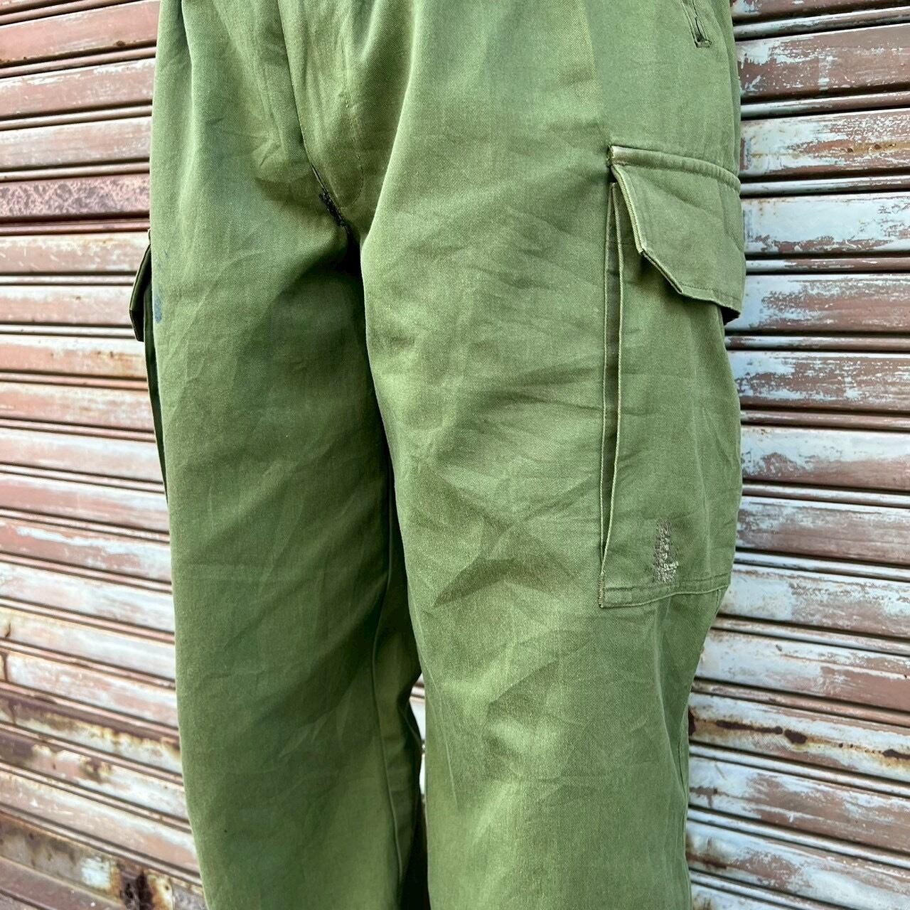 60s スウェーデン軍 実物 M59 カーゴパンツ ミリタリーパンツ 2XL C62