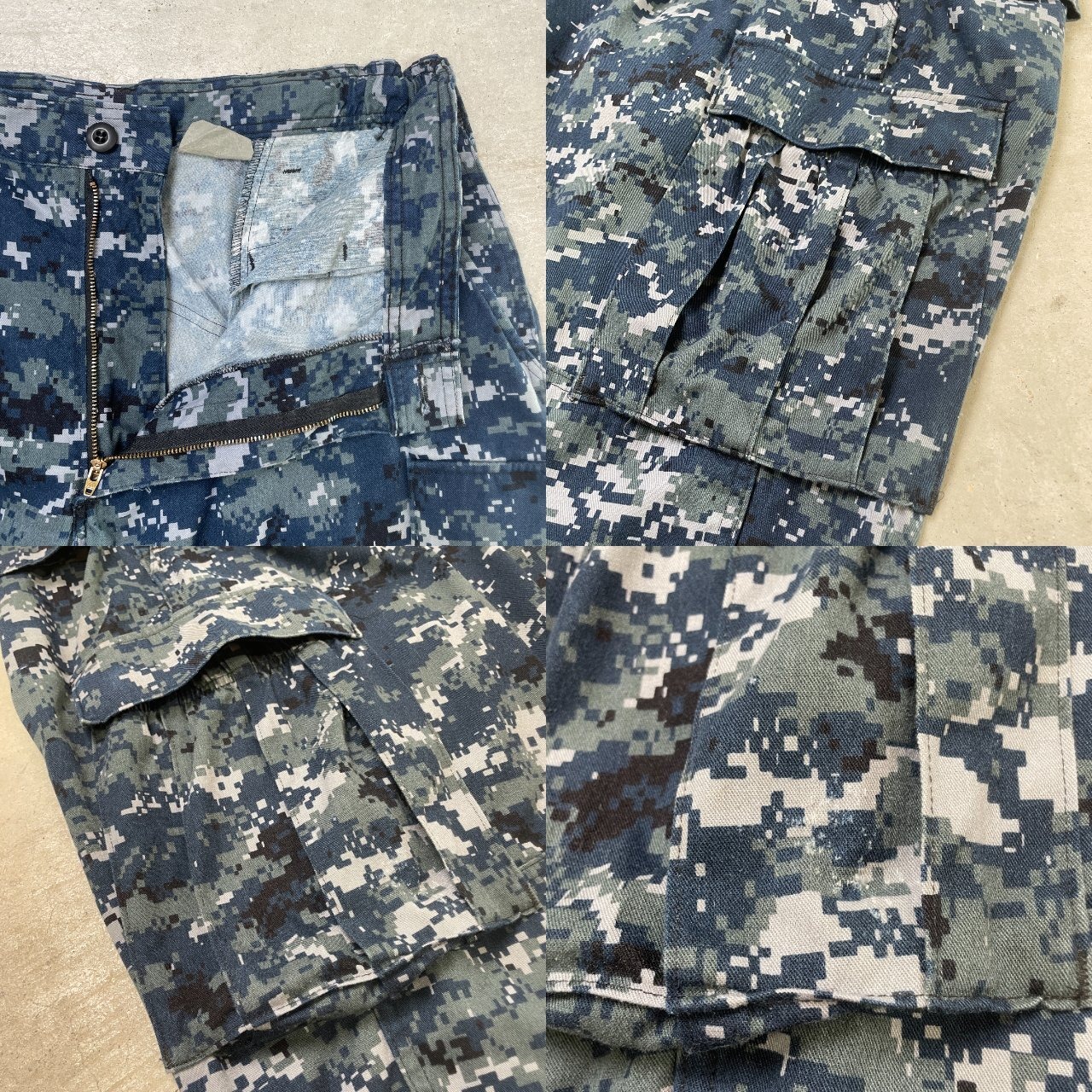 14年納品 米軍実品 US NAVY デジタルカモ 迷彩 ミリタリーカーゴパンツ 