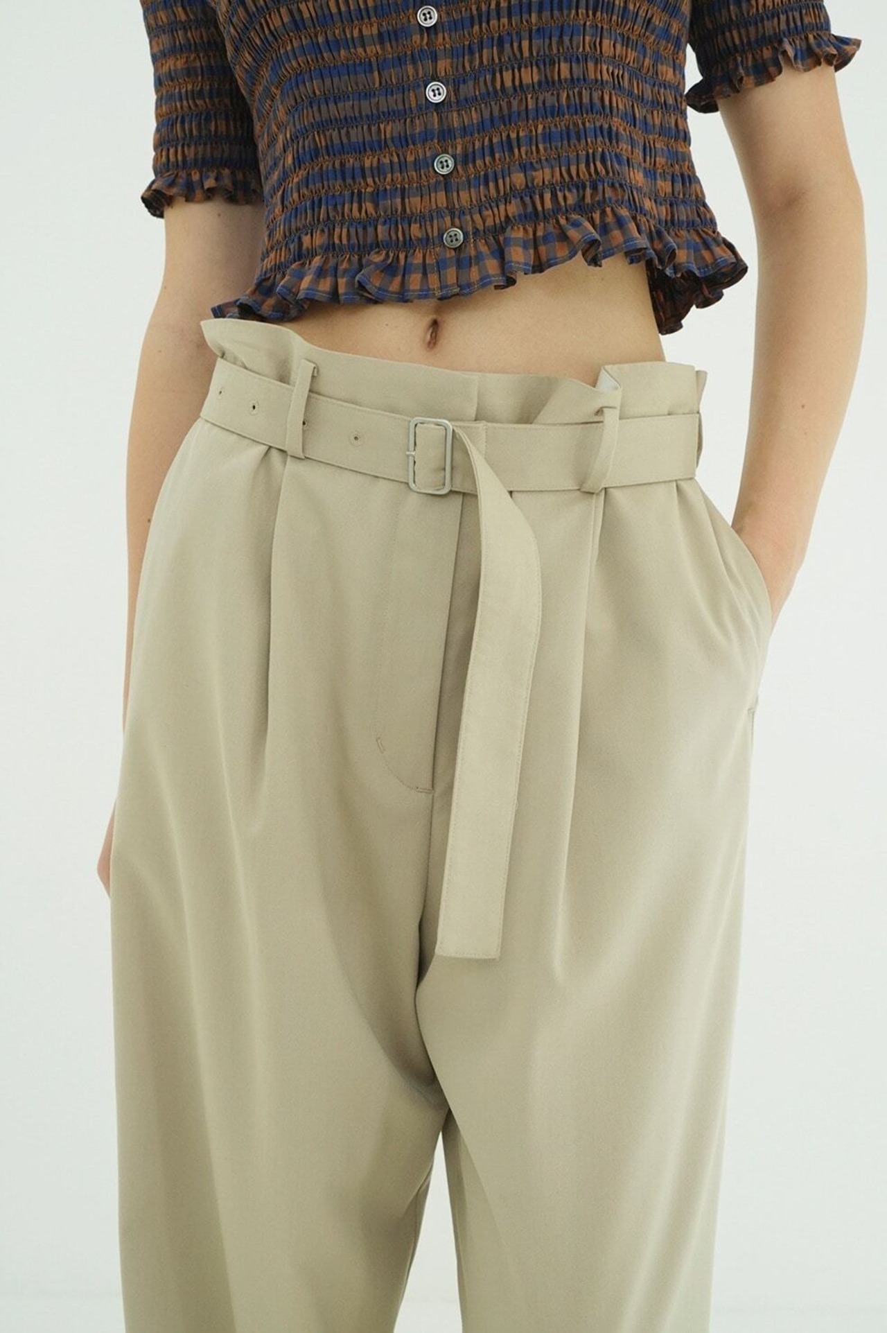 CLANE WAIST BELT DAD PANTS 3色展開