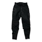 leather 本革 レザー ライダース パンツ ベルト付き サイズ L /ブラック/バイク バイカー